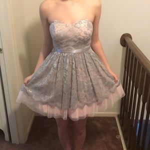 Silver and Pink Party Dress